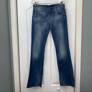 MISS SIXTY OPRAH REGULAR SLIM JEANS TROUSERS SIZE 27 mid rise NWT blue